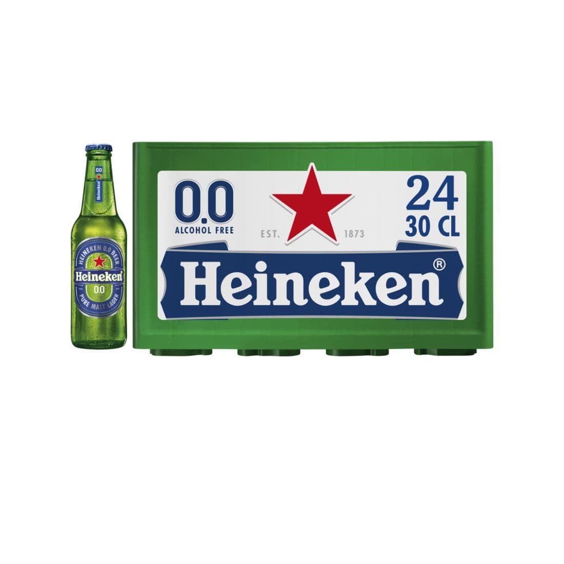 Heineken krat 0.0 - krat - 24x30cl