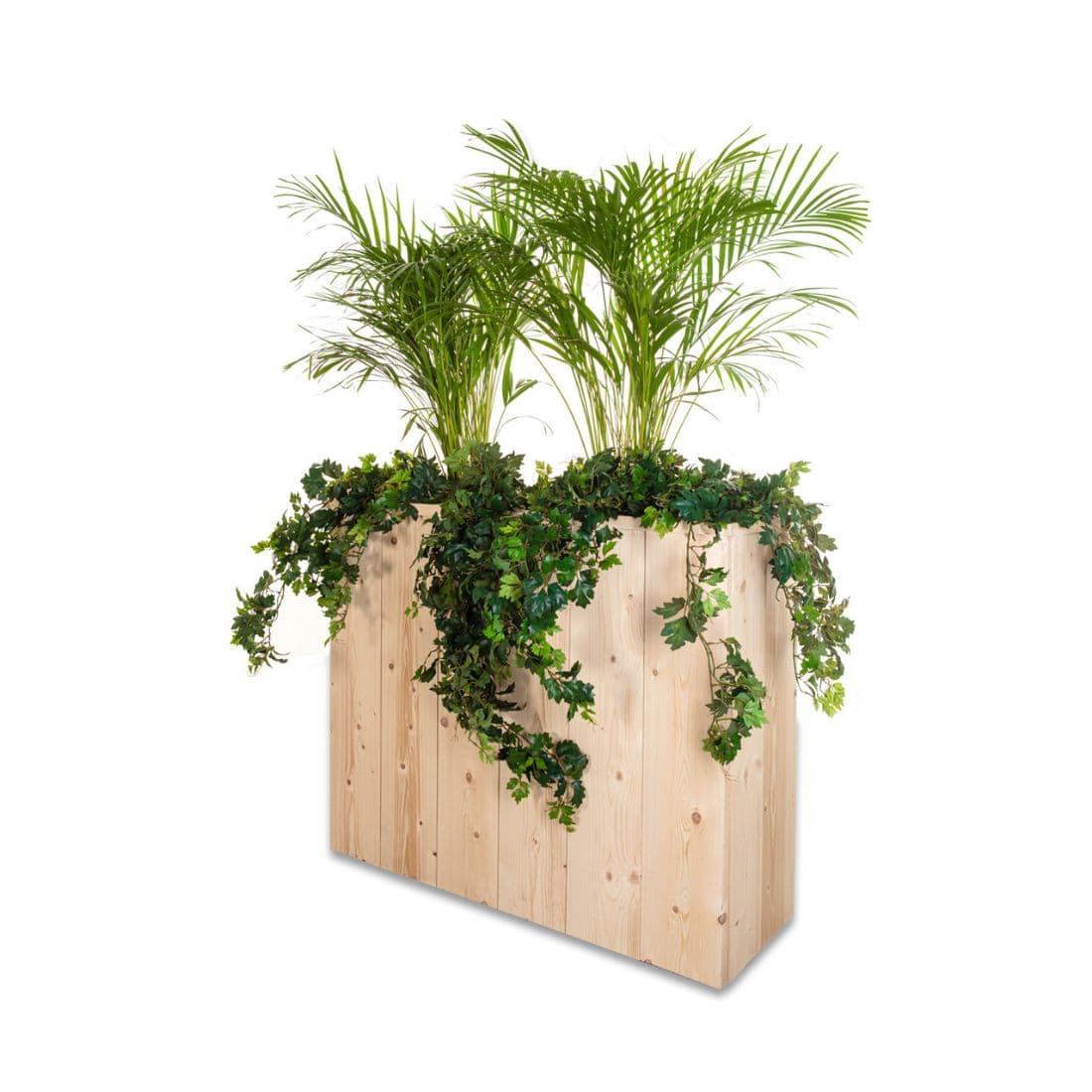 Plantenbak steigerhout met planten