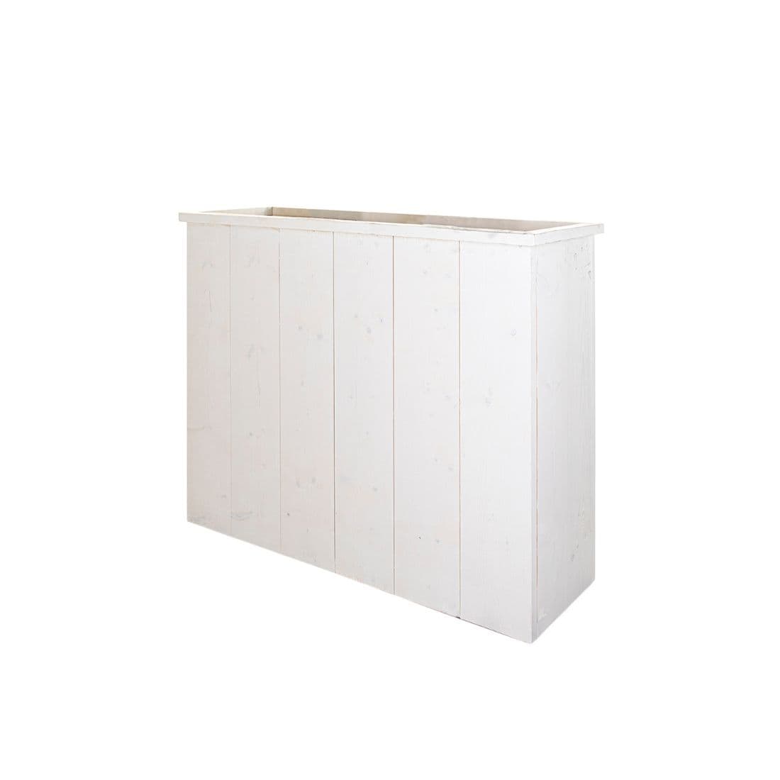 Plantenbak steigerhout wit