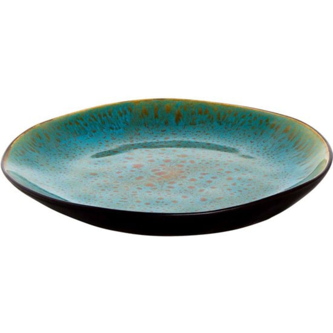 Bord turquoise lotus 20,5cm Ø