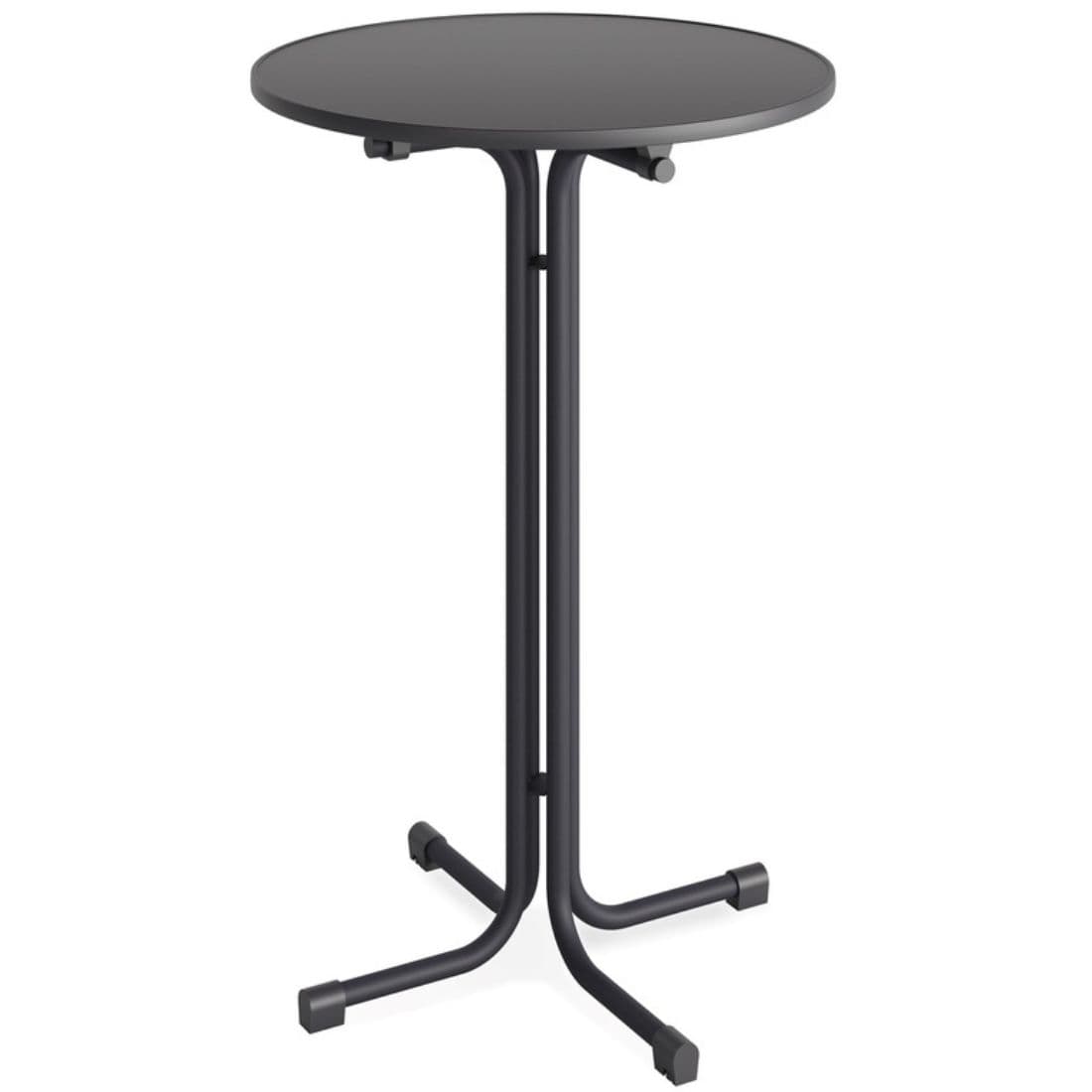 Statafel inklapbaar - 80cm Ø - anthraciet
