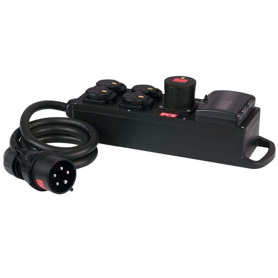 PCE - 32A Power Splitter IP65 -> 4 x schuko -> 1 x 16A