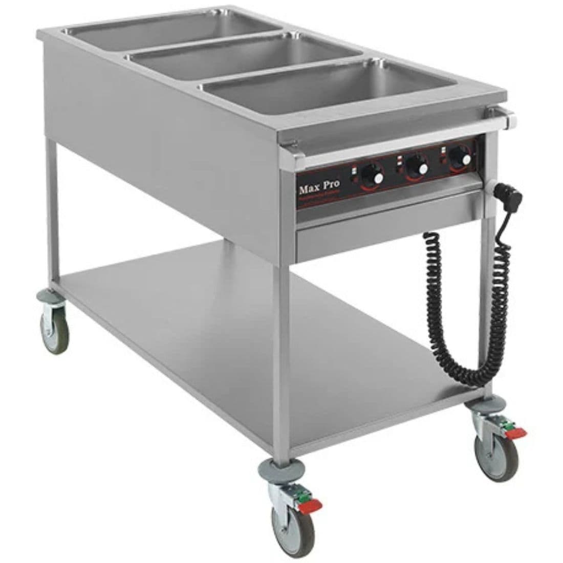 Au bain-marie wagen exclusief bakken (3 x 1/1 GN)