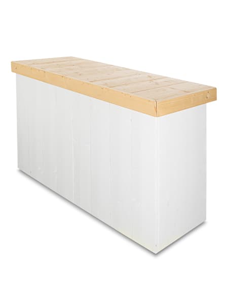 Balie steigerhout mixed hout/wit 160x72cm