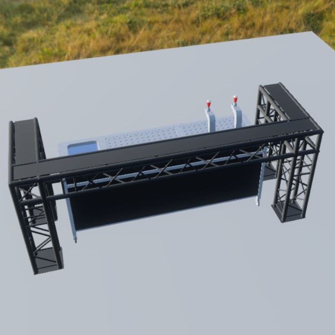 Barombouw truss - zwart - 300cm