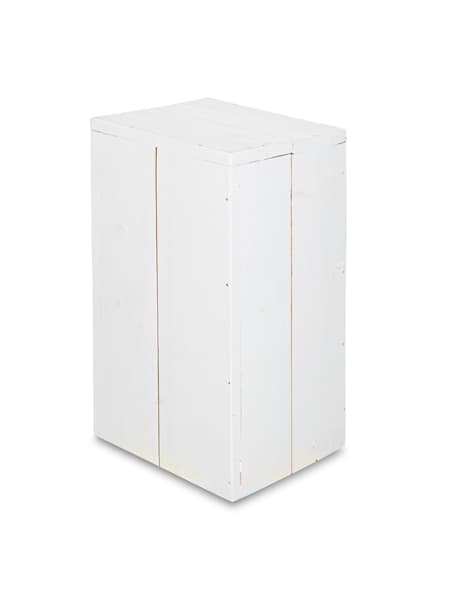 Sokkel steigerhout wit 77x40x40cm