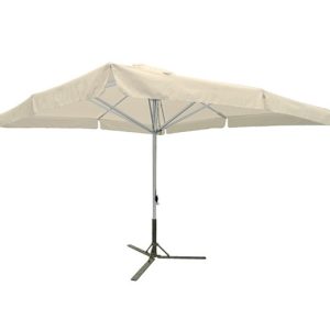 parasol 4x3m ecru met voet