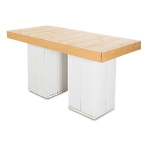 tafel steigerhout hout/wit 160x72cm