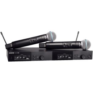 shure slxd 2 x wireless microphone set